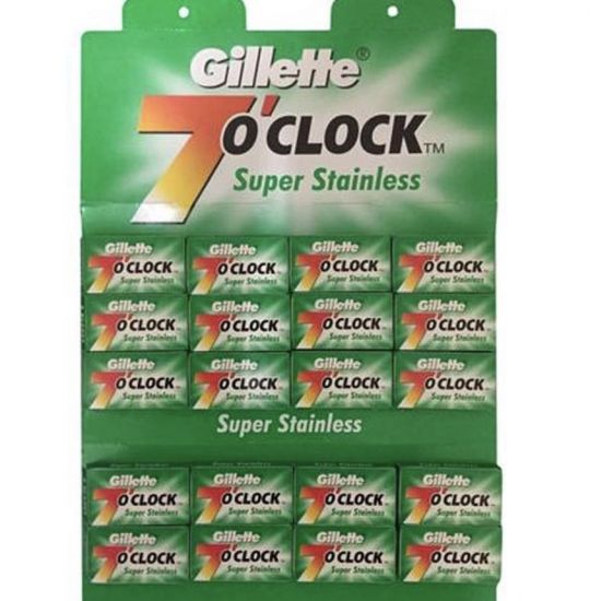 Gillette 100 Double Edge scheermesjes 7 O Clock 