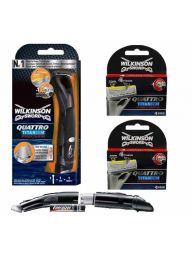 Wilkinson Sword Combi Quattro Titanium Precision Systeem + 2x4 mesjes