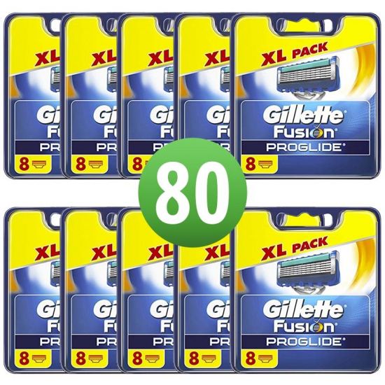 Gillette Fusion ProGlide Scheermesjes 80 Stuks Hele Doos (10x8)