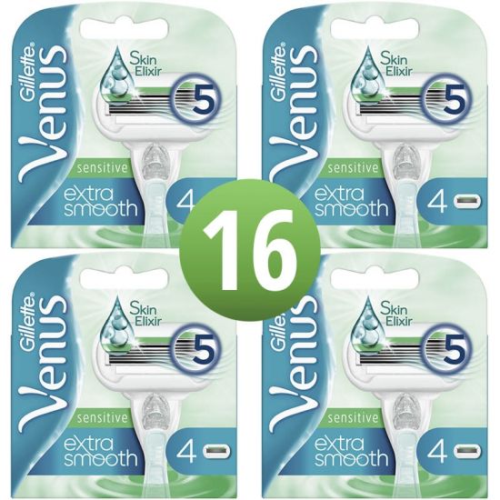 Gillette Venus Extra Smooth Sensitive Scheermesjes 16 Stuks