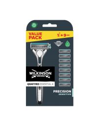 Wilkinson Quattro Essential Sensitive Scheersysteem incl 9 Mesjes