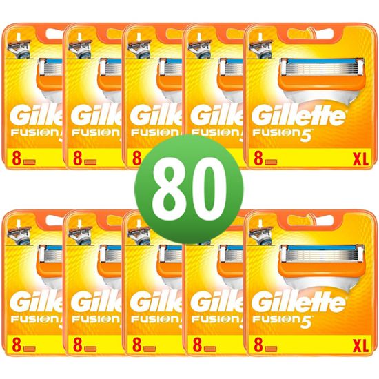 Gillette Fusion5 Scheermesjes 80 Stuks Hele Doos (10x8)