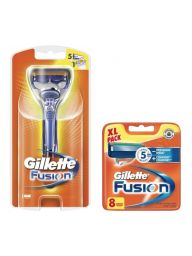 Gillette Combi Fusion Systeem incl 9 mesjes