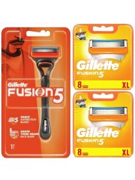 Gillette Combi Fusion5 Houder incl 17 Mesjes