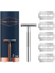 King C. Gillette Double Edge Scheermes incl 5 mesjes