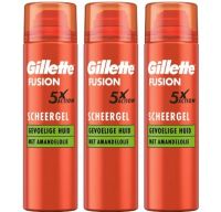 Gillette Combi Fusion5 Sensitive Scheergel 3x200ml