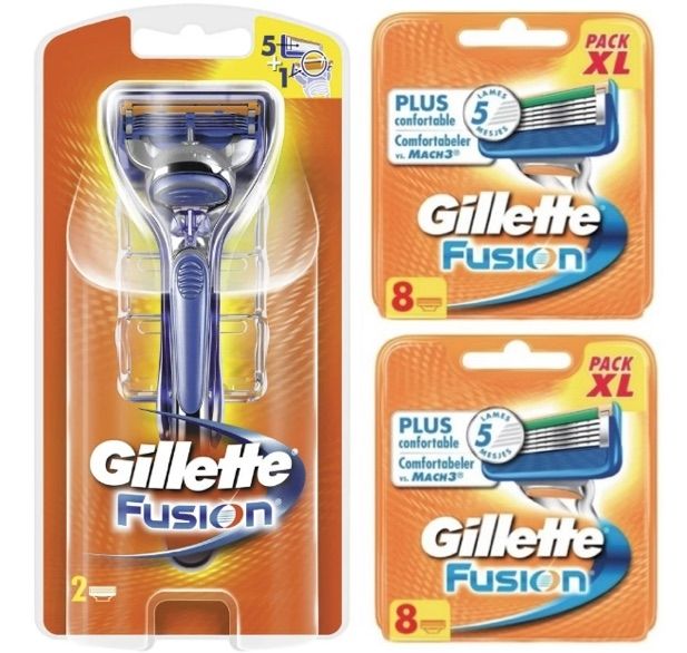 commando kader Kneden Gillette Combi Fusion Houder incl 18 Mesjes ShaveSavings.com