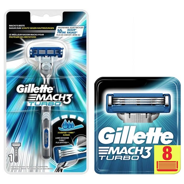 Gillette Mach3 Turbo Houder incl 9 ShaveSavings.com