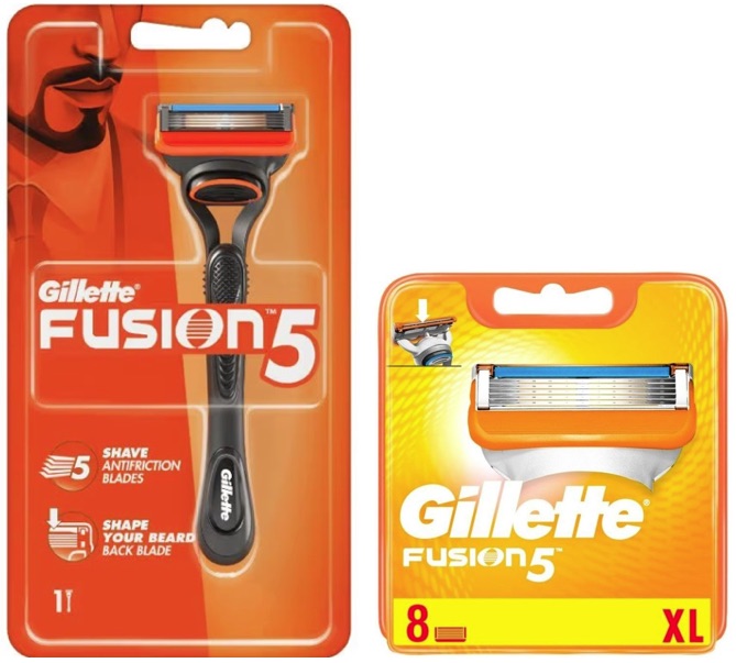 Gillette Combi Fusion5 Houder incl 9 Mesjes